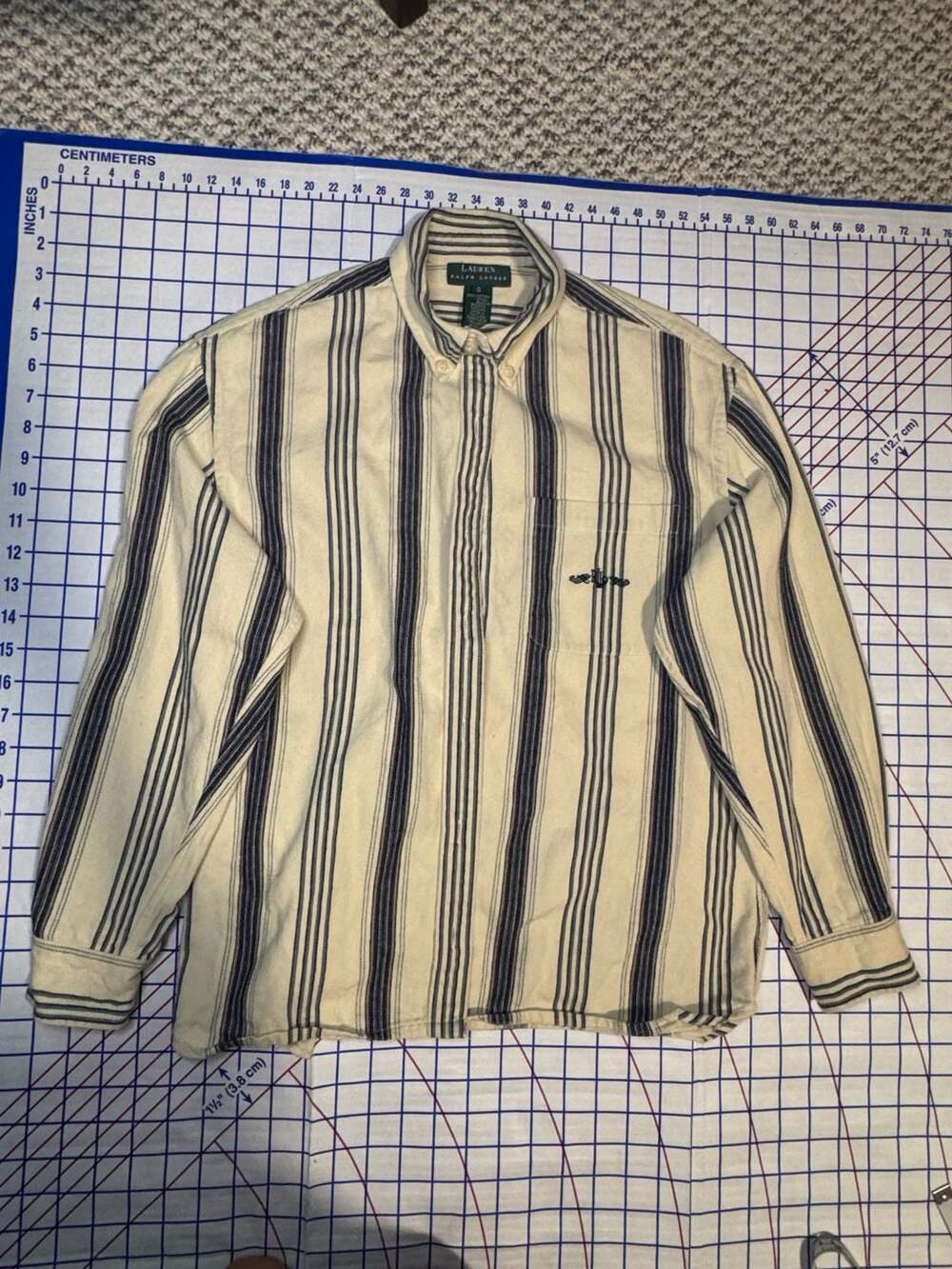 Women’s Ralph Lauren Striped Long Sleeve Button Down Shirt